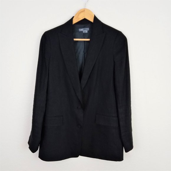 Vince Jackets & Blazers - Vince Black Linen Blend Single-Breasted Blazer